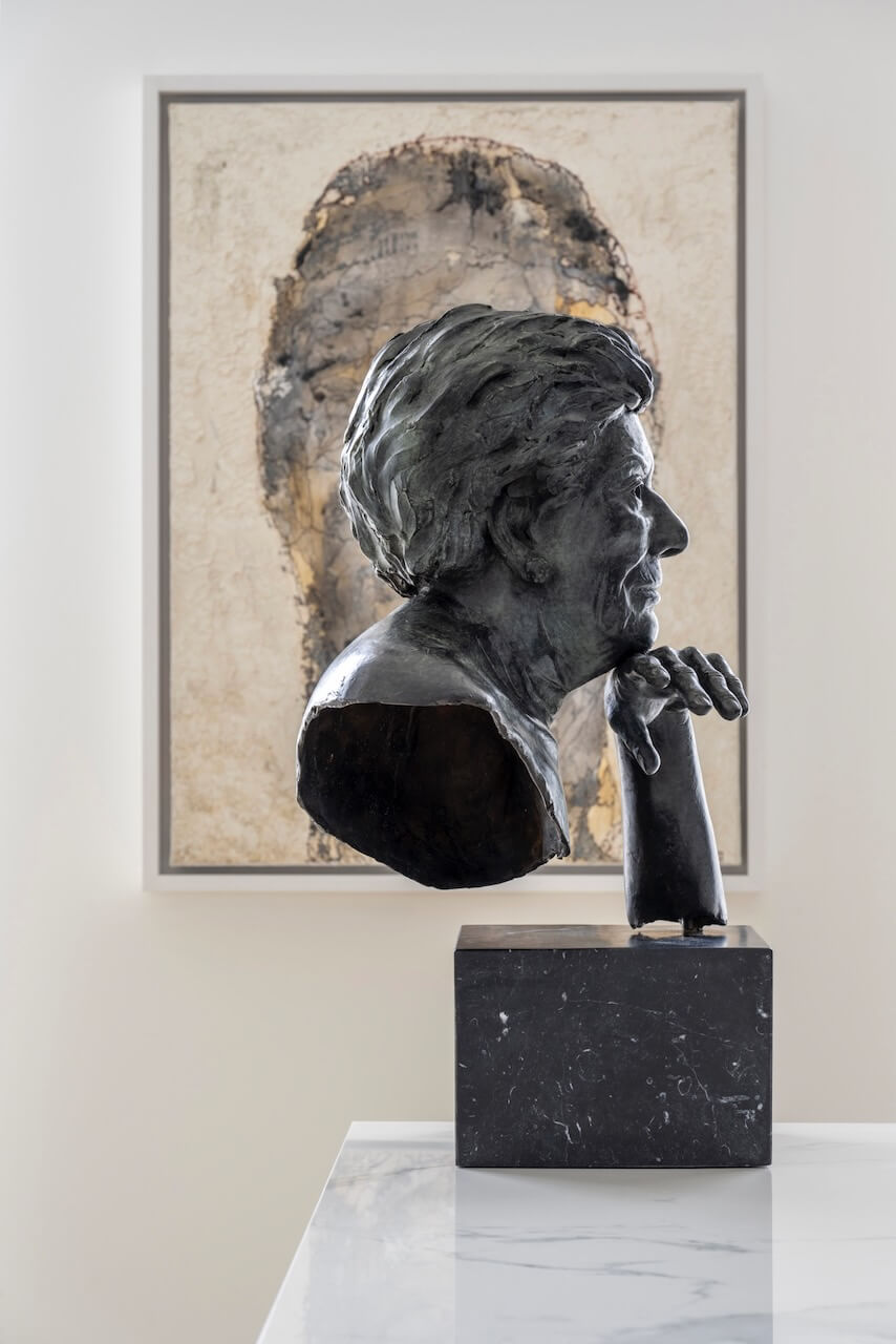 Bronze sculptured portrait of Mrs. Hans Boonstra