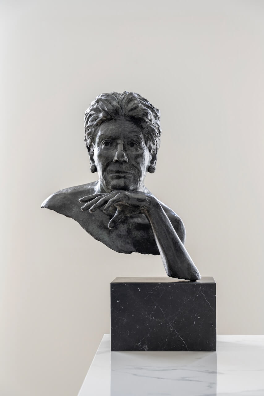 Bronze sculptured portrait of Mrs. Hans Boonstra
